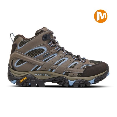 Merrell Moab 2 Mid GORE-TEX Wanderschuhe Damen Braun [DE-RLZNQ]